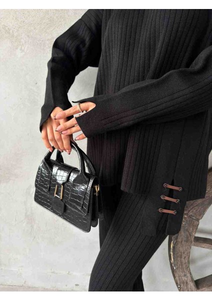 Triko Deri Detaylı Takım fırsatları