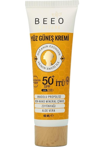 Bee&apos;o Propolisli Yüksek Koruma Yüz Güneş Kremi, 50+ Spf, 40 ml fiyatları