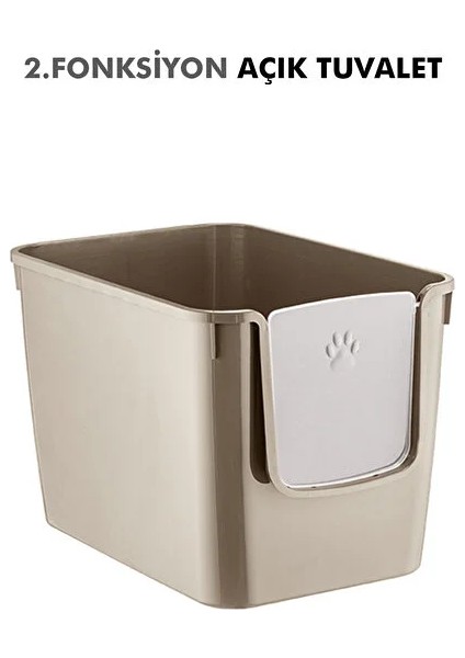 Xl 3 Fonksiyonlu Çok Amaçlı Kapalı Kedi Tuvaleti ve Taşıma Çantası 56 x 40 x 43 cm modelleri