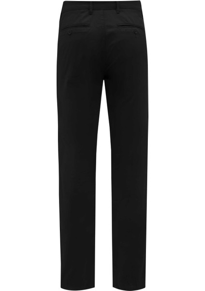 Siyah Comfort Fit Chino Pantolon fiyatları