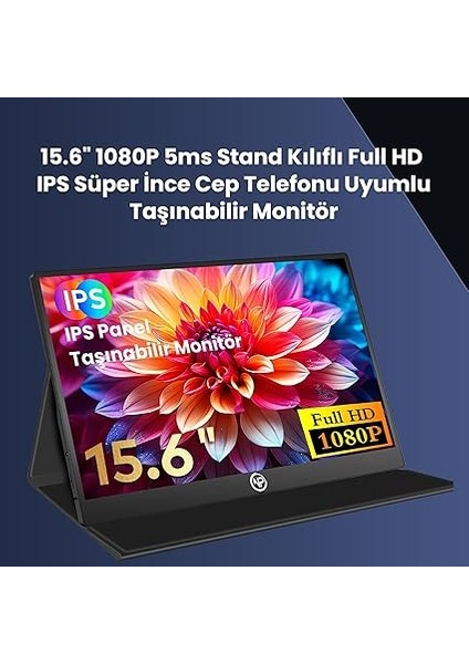 Npm6 15.6" IPS Fhd 5ms 60Hz Type-C Telefon ve Oyun Konsolu Uyumlu Metal Kasa Taşınabilir Monitör fiyatları