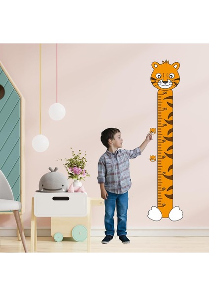 Temalı Çocuk Boy Ölçer Duvar – Sevimli Hayvan Figürlü Yükseklik Cetveli