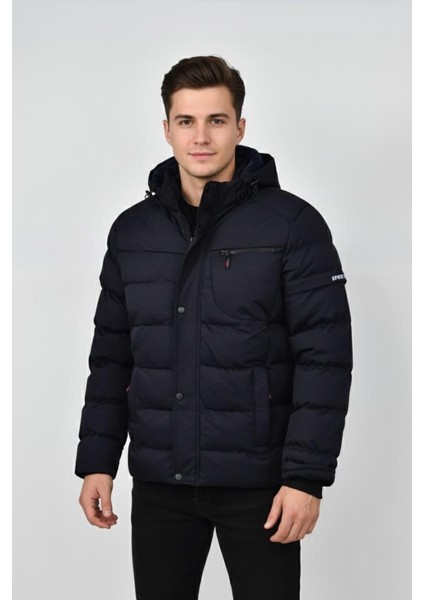 Erkek Kapüşonlu Iç Kürklü Spor Mont 99528 BGL-ST04880