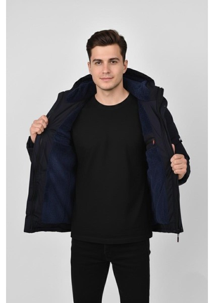 Erkek Kapüşonlu Iç Kürklü Spor Mont 99528 BGL-ST04880 fırsatları