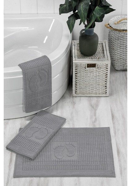 Pamuklu 3 Adet Banyo Paspası / Ayak Havlusu