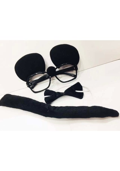 Bfs Nessiworld Mickey Mouse Gözlüğü Papyonu Kuyruğu Seti