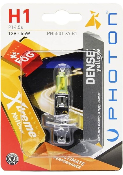 Ampul H1 12V 55W Xtreme Yellow (Tekli Blister)