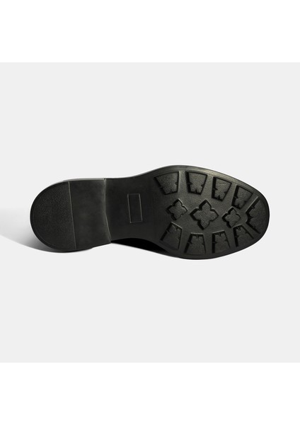 Erkek Siyah Bağcıklı Deri Klasik Ayakkabı fırsatları