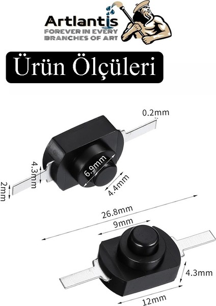 Mini Anahtar Arapuar Çıtçıt Anahtar 1 Adet Siyah Elektrik Devresi Için Açma Kapama Düğmesi Deney On / Off Siyah Anahtar fiyatları