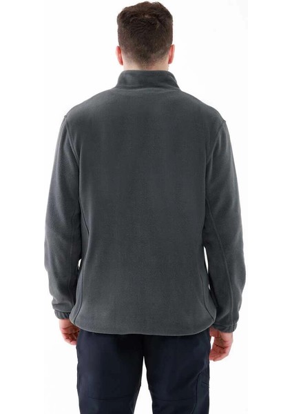 2AS Saka Tam Fermuarlı Erkek Polar Sweatshirt Antrasit fiyatları