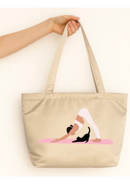 Yoga Tasarım Mat Saten Omuz Çantası