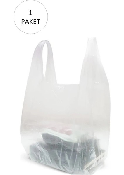 Litaetrend Şeffaf Atlet Poşet Küçük Boy 24X43 cm 1 Paket Takriben 300 Adet