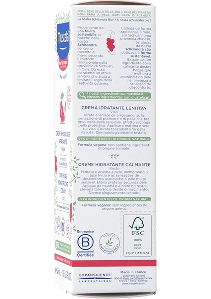 Mustela Çok Hassas Ciltler Için Rahatlatıcı Yüz Kremi 40 ml 1 Paket modelleri