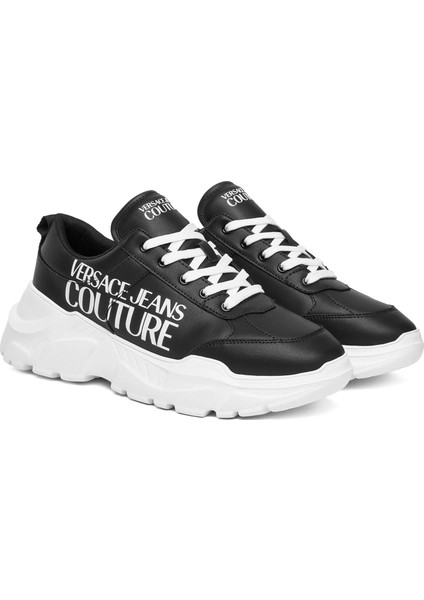 Erkek Fondo Speedtrack Dis. Sc1 Büyük Yazı Logolu Kalın Tabanlı Sneaker - Siyah