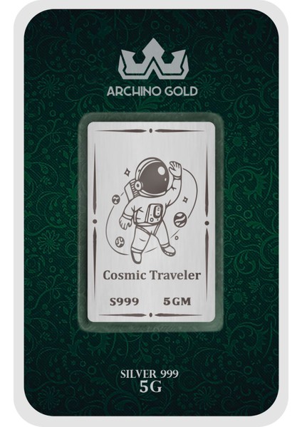 Sonsuzluğa Uzanan Astronot Temalı Hediyeye Özel 5 Gram 999 Ayar Gümüş KÜLÇESI-707