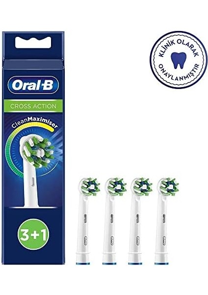 Oral-B Cross Action 3+1 Cleanmaximizer Teknolojili Yedek Fırça Başlığı