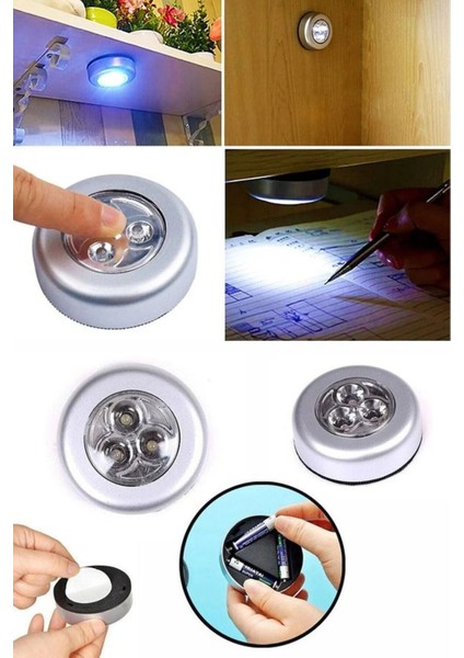 Çadır Lambası Dokunmatik Pilli LED Işık 1 Adet Kamp Çadır Dolap Raf Kitaplık Aydınlarma Dekor Lamba fiyatları