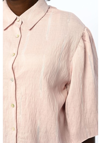 Kısa Kol Pudra Renk Gömlek modelleri