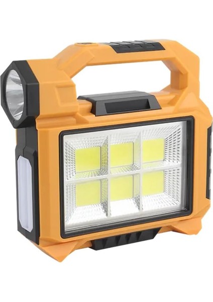 Güneş Enerjili El Feneri Işıldak Acil Durum Lambası USB Telefon Şarj