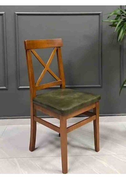 Çapraz Sırt Ahşap Alaçatı Sandalyesi