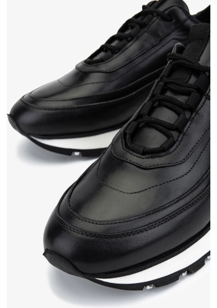 Erkek Hakiki Deri Siyah Sneakers & Spor Ayakkabı 1093 3071 Erk Ayk SK25-26 Sıyah Dr modelleri