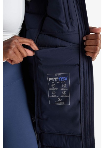 Fit Su İtici Regular Fit Kapüşonlu Şişme Parka Mont C6035AX25WN