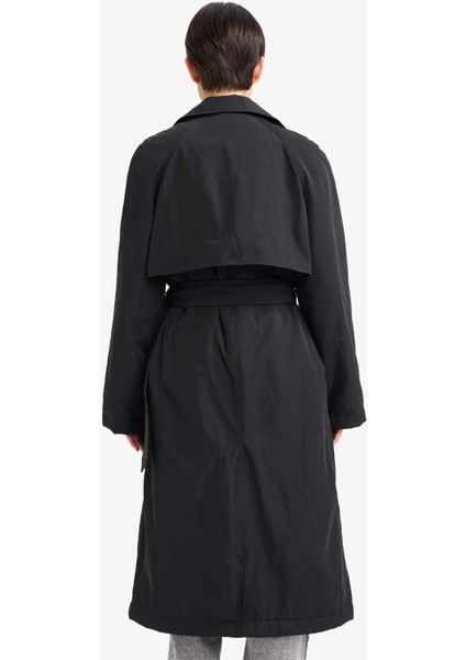 Regular Fit Kemerli Fermuarlı Uzun Trençkot F2100AX25WN