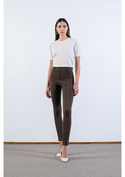 Ivanda Yüksek Bel Lastikli Pantolon Haki fiyatları