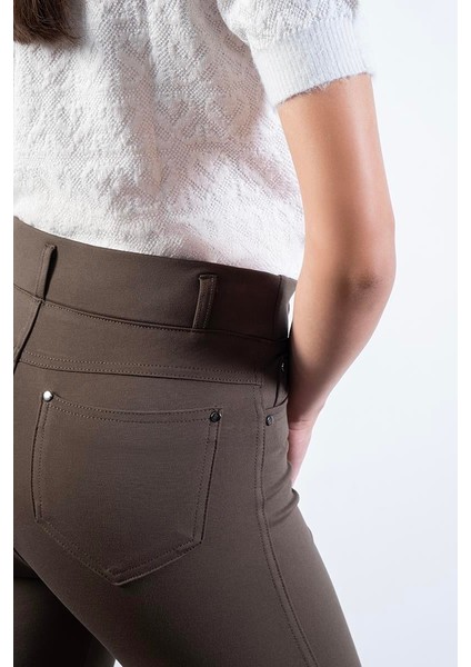 Ivanda Yüksek Bel Lastikli Pantolon Haki indirimleri