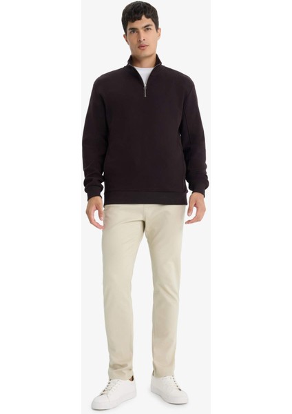 Regular Fit Yarım Fermuarlı Sweatshirt E9629AX25AU fiyatları