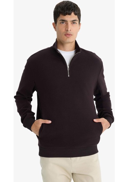 Regular Fit Yarım Fermuarlı Sweatshirt E9629AX25AU modelleri