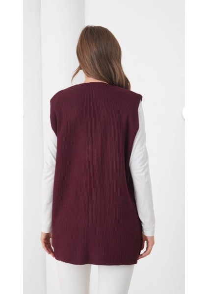 Kadın Anne Büyük Beden Fitilli Yün Triko Yelek indirimleri