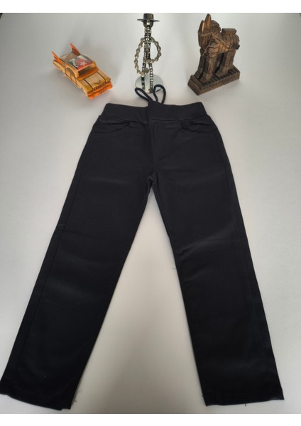 Çocuk Kanvas Okul Pantolonu Siyah Lacivert Bej