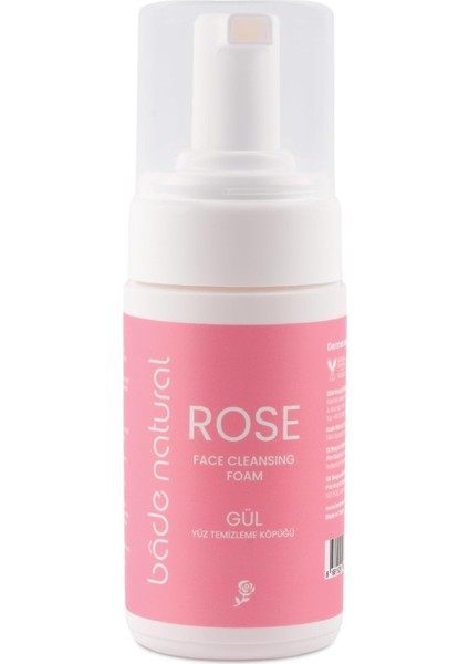 Bade Natural Gül Suyu Yüz Temizleme KÖPÜĞÜ%100 Doğal ve Vegan 125 ml fiyatları