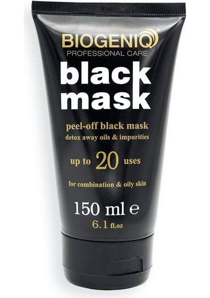 Biogeniq Beauty Siyah Tüp Maske 150 ml