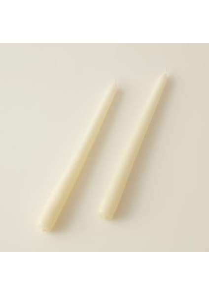 2&apos;li Şamdan Mum Ekru 24 cm fiyatları