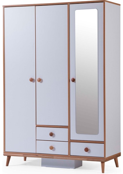 Fonte 3 Kapaklı 3 Çekmeceli Aynalı Gardırop modelleri
