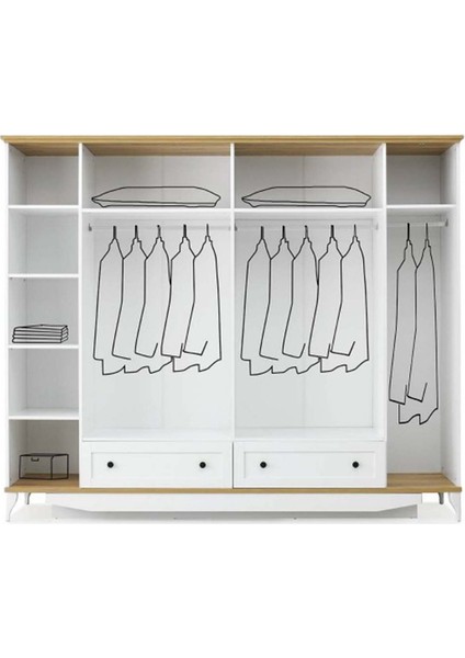 Maestro 6 Kapaklı Çekmeceli Gardırop fiyatları