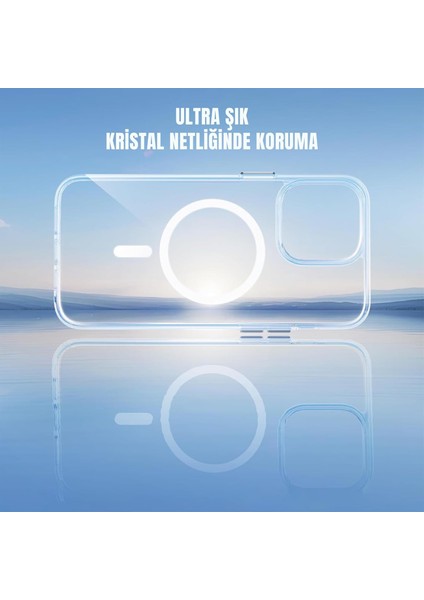 apple iPhone 15 Pro Max Uyumlu Magsafe Şarj Özellikli Şeffaf Sert Pc Sararmaz Telefon Kılıfı indirimleri