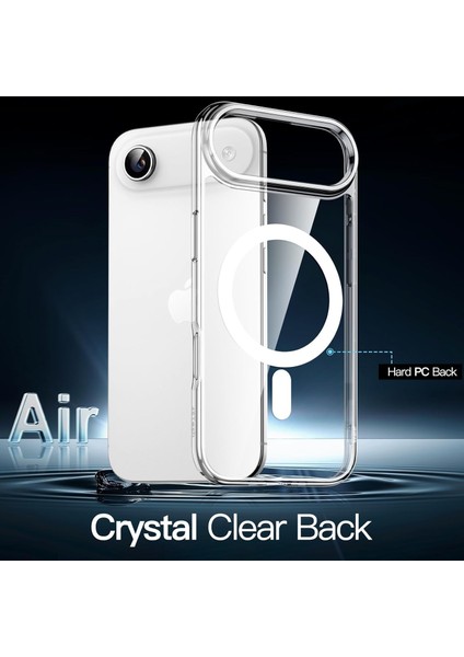 apple iPhone 17 Air Uyumlu Magsafe Şarj Özellikli Şeffaf Sert Pc Sararmaz Telefon Kılıfı fiyatları