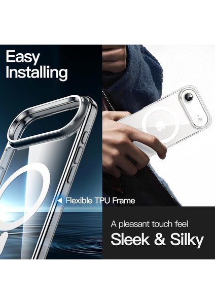 apple iPhone 17 Air Uyumlu Magsafe Şarj Özellikli Şeffaf Sert Pc Sararmaz Telefon Kılıfı modelleri