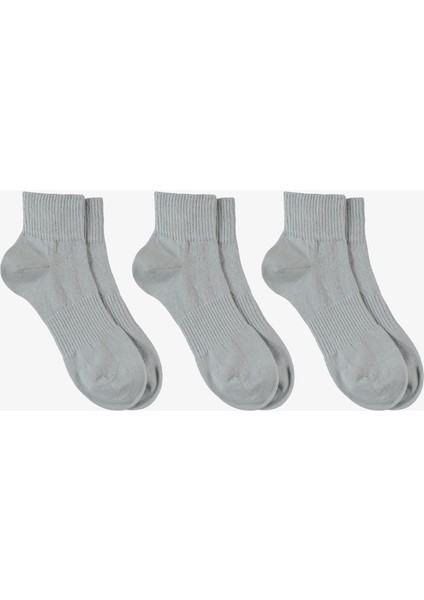 Unıted4 Core Unisex Gri 3'lü Çorap