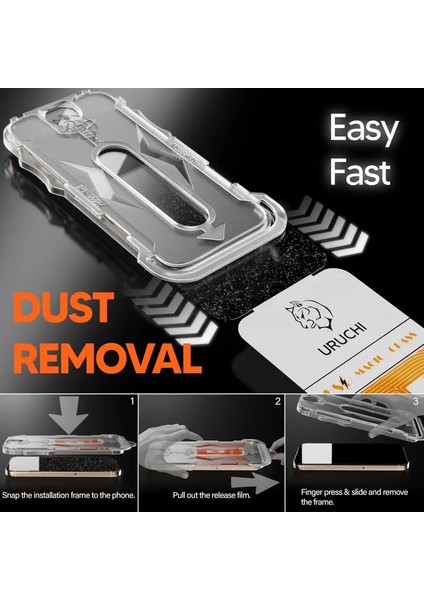Iphone 16 Pro Max Hayalet Kendinden Aparatlı Cam Kolay Takma 360 Tam Kaplama Ekstra Darbe Koruyucu fiyatları