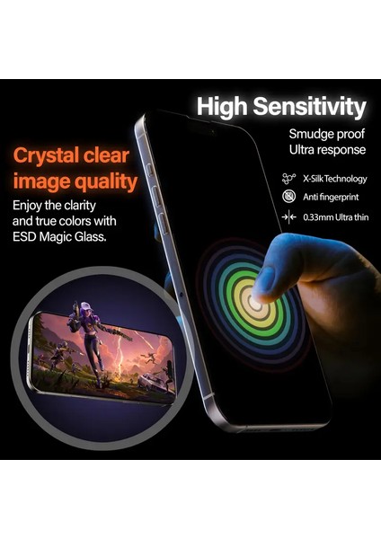 Iphone 16 Pro Max Hayalet Kendinden Aparatlı Cam Kolay Takma 360 Tam Kaplama Ekstra Darbe Koruyucu indirimleri