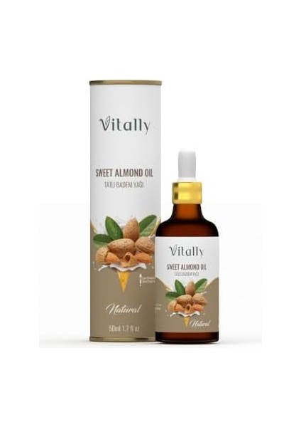Vitally Tatlı Badem Yağı 50 ml (Soğuk Sıkım)