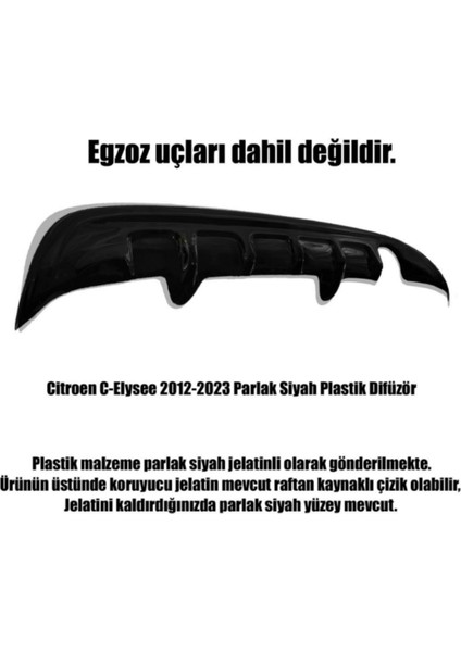 Citroen C Elysee Difüzör (Plastik) 2012-2023 Parlak Siyah Uyumlu