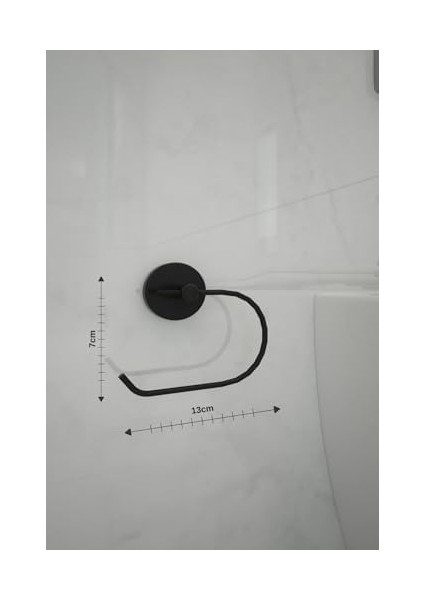 Siyah Tuvalet Kağıdı Asacağı,tuvalet Kağıdı Askısı,tuvalet Kağıtlığı - Delmeye Son Ister Yapıştır Ister Montajla fiyatları