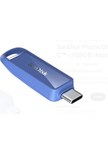 SDIXS0N-256G-GN6ND 256GB Phone Drive With USB-C-128GB (Maritime Blue) Flash Bellek fiyatları