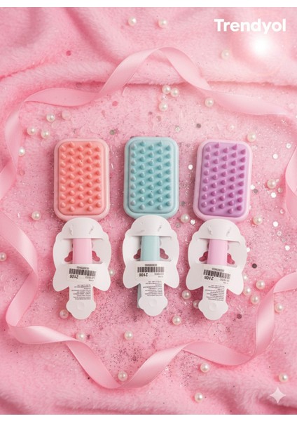 Aynalı Silikonlu Saç Açma Tarağı