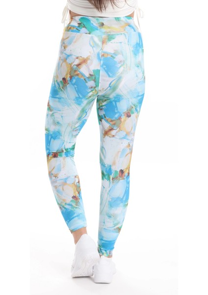 Kadın Beli Lastikli Dijital Baskılı Toparlayıcı Tayt fiyatları